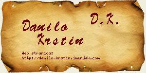 Danilo Krstin vizit kartica